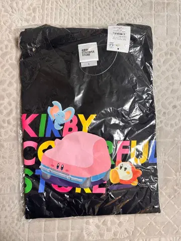 별의 커비 컬러풀 스토어 T셔츠 L 사이즈 블랙