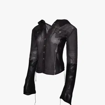 프린트 쉬어 셔츠 블랙 THEREDTHREAD