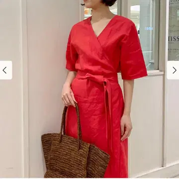 Demi-Luxe BEAMS 2WAY 린넨 원피스 36 S 일본제