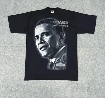 PRO TOP BIG&TALL 오바마 대통령 RAP TEE 블랙 3XL