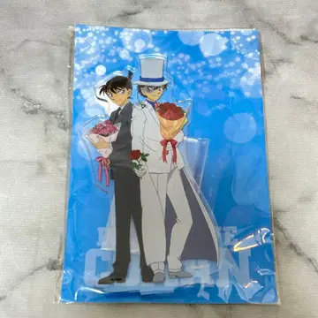 페어 아크릴 스탠드 신이치 괴도 키드 장미 꽃다발