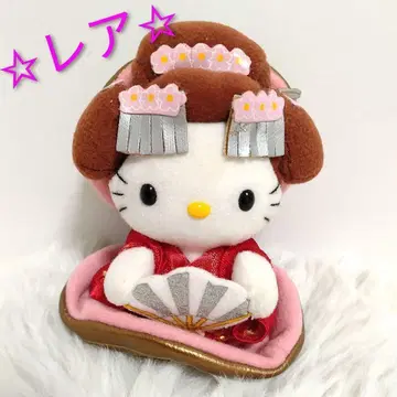 레어 헬로키티 봉제 인형 산인 한정판 시지미호 조개 버전 2004년