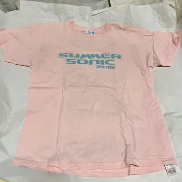 레어 SUMMER SONIC 2015 공식 페스티벌 티셔츠 핑크 L 반팔