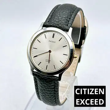 CITIZEN 시티즌 엑시드 남성용 손목시계 실버/블랙 심플