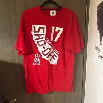 오타니 쇼헤이 티셔츠 빨간색 shohei ohtani majestic