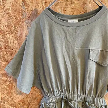 AE9875 BEAMS 롱 원피스 카키 여성용 네이비