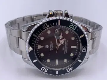 다이버 워치 자동 와인딩 남성용 블랙 42mm 고급스러움 야광