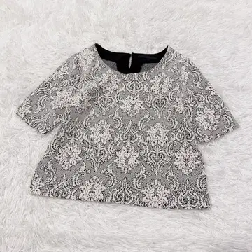 ANAYI 아나이 상의 티셔츠 올 패턴 다마스크 무늬