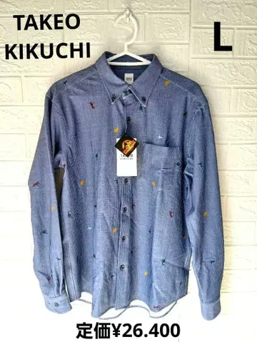 TAKEO KIKUCHI 다케오 키쿠치 쥬라기 월드 남성용 셔츠 L