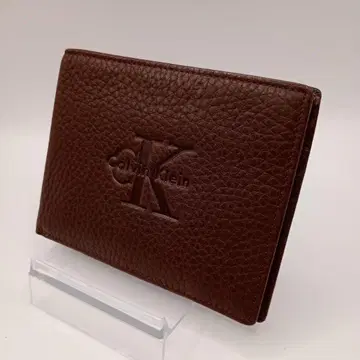 Calvin Klein 캘빈클라인 접이식 지갑 가죽 브라운