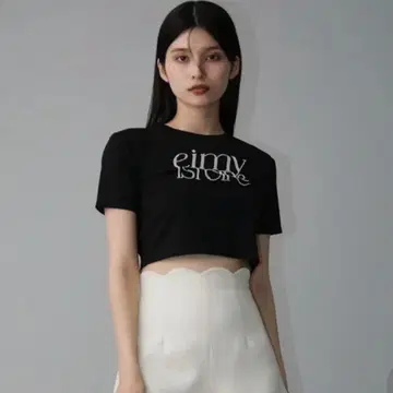 새상품급 eimy istoire 로고 핏 T셔츠 블랙