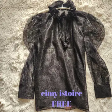 [새상품] eimy istoire 레이스 보타이 프릴 블랙