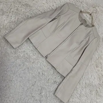 ANAYI 가죽 자켓 베이지 36 깔끔 심플 오피스