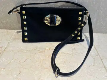 [ 새상품급 ] HIROKO KOSHINO 가죽 사코슈 스터드 숄더