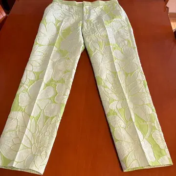 Drawer 플라워 자카드 팬츠 / 38 / 그린 계열