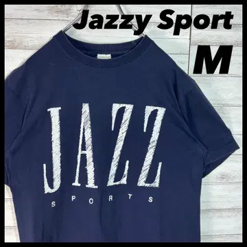 Jazzy Sport 로고 프린트 T셔츠 M 네이비