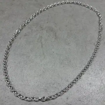 빈티지 이탈리아제 실버 925 심플 체인 목걸이 45