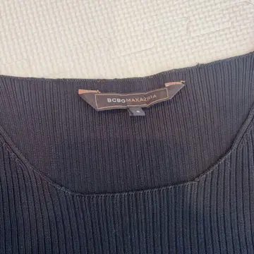 BCBGMAXAZRIA 블랙 반팔 썸머 니트 원피스