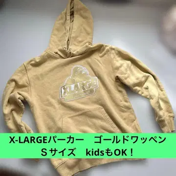 X-LARGE 후드티 골드 와펜