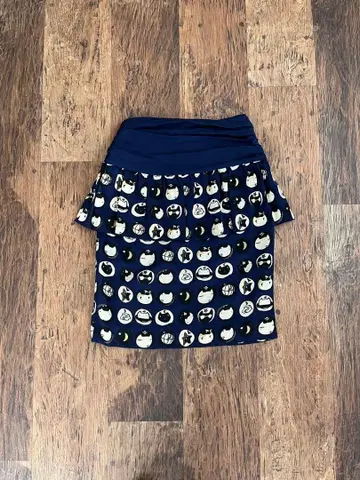 TSUMORI CHISATO 프릴 달린 타이트 스커트 실크 100%