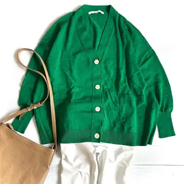 새상품급 FRAMeWORK 빅 실루엣 가디건 그린 최근 모델