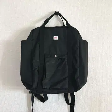 [ 미사용 ] 단톤 백팩 나일론 스퀘어 체크 블랙