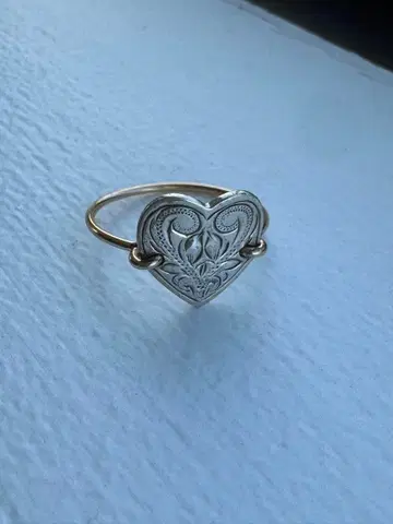 Maxi 하와이안 주얼리 하트형 실버 골드링