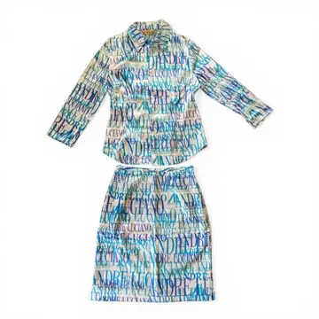 ANDRE LUCIANO 로고 총무늬 셋업 빈티지 Y2K