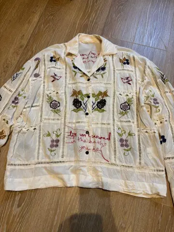 TODAYFUL 자수 패치워크 셔츠