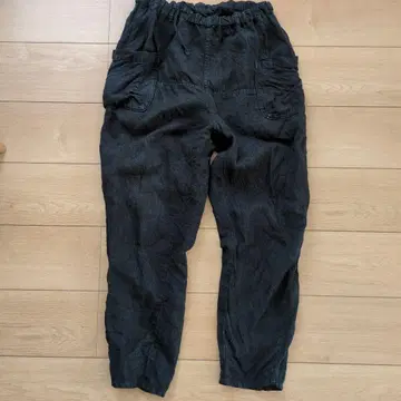 tumugu 솔리드 린넨 팬츠 블랙