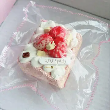 kikisquishy 딸기 핑크 케이크 L