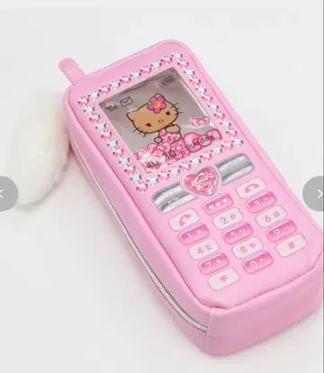산리오 캐릭터즈 폴더폰 모양 펜 케이스 ( 헬로키티 )