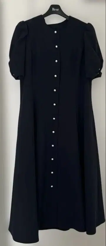 Rene 퍼프 소매 원피스 펄