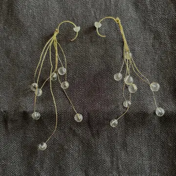 오카베 마키코 유리 귀걸이