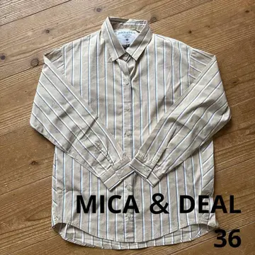 mica & deal 마이카앤딜 스트라이프 셔츠 베이지