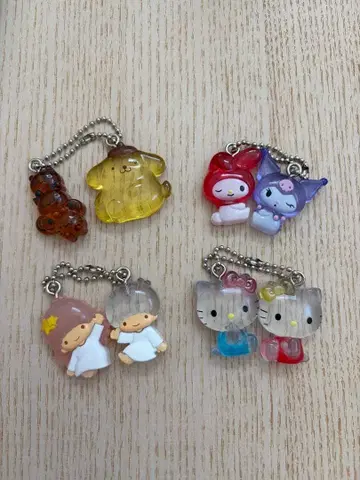 산리오 가챠 나카요시 드롭 참 컴플리트 4세트