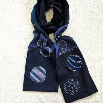 쪽빛 스톨 빈티지 원단 스톨 쪽빛 리메이크 자수 빈티지 원단 리메이크