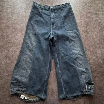 remakedenim jeans blue used wide y2k big