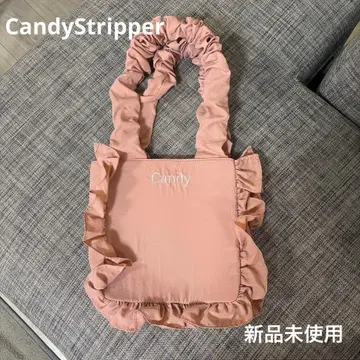 [ 미사용 새상품 ] Candy Stripper 프릴 토트백 숄더 가능