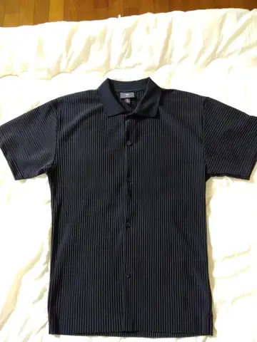 H&M 스트라이프 반팔 셔츠 S 사이즈 블랙