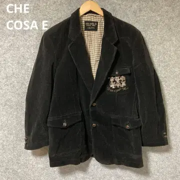 CHE COSA E 블랙 코듀로이 테일러드 자켓