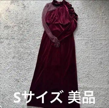 머큐리 듀오 벨로아 컷 아웃 원피스 보르도 S 컨디션 최상