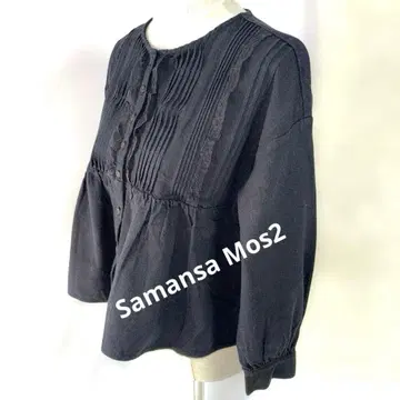 *사만사 모스모스* 코튼 린넨 핀턱 절개 블라우스 겉옷으로도