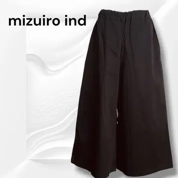 미즈이로 인드 이지 와이드 팬츠 네이비