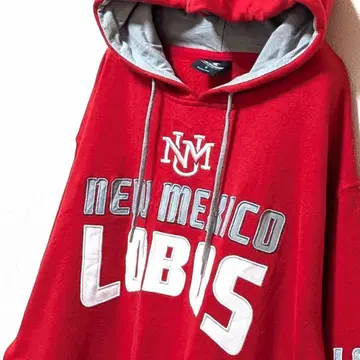 콜로세움 뉴멕시코 로보스 자수 후드 맨투맨 레드 빨간색 L 구제 의류