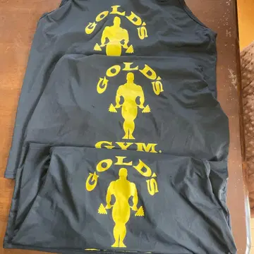 GOLD'S GYM 탱크탑 블랙 3개 세트