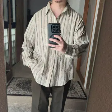 UNTIED 스트라이프 셔츠 XL