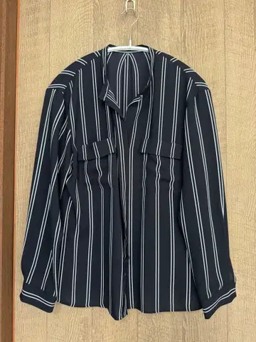 Ballsey 블랙/화이트 스트라이프 긴팔 셔츠 사이즈 36