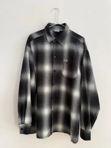 CALTOP 플란넬 셔츠 블랙 화이트