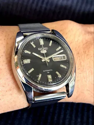 세이코5 남성용 손목시계 기계식 자동 와인딩 앤티크 빈티지 워치 가동품